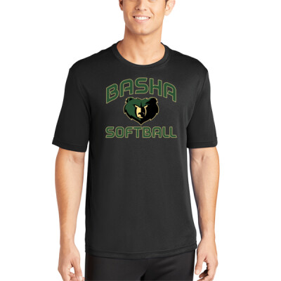 Basha Bear Softball Drifit Shirt- Black  Thumbnail
