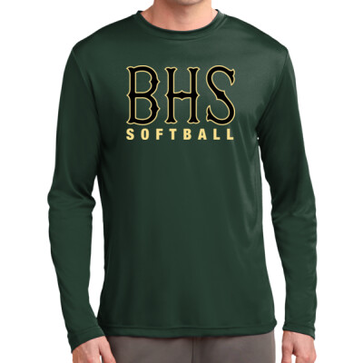 BHS Softball Long Sleeve Drifit - Green Thumbnail