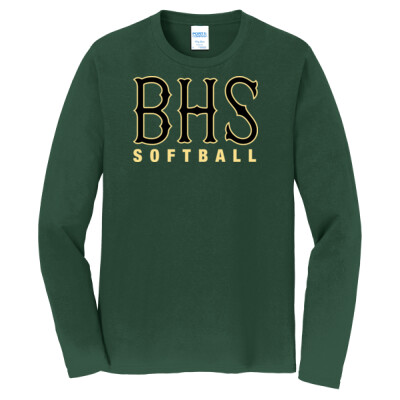 BHS Softball Soft Cotton Long Sleeve - Green  Thumbnail