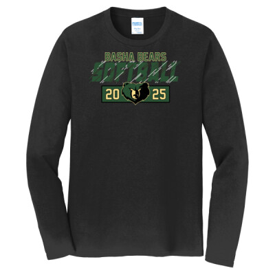 Varsity Basha Bears Cotton Long Sleeve - Black  Thumbnail