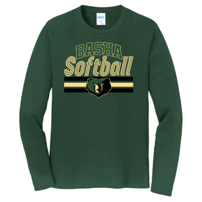 Varsity Basha Softball Cotton Long Sleeve - Green Thumbnail