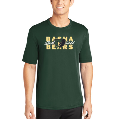 Softball script Drifit Shirt- Green   Thumbnail