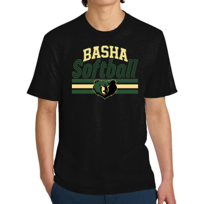 Basha Softball lines T-Shirt - Black & White Thumbnail